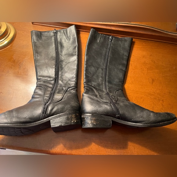 me too Shoes Black Leather Riding Boots Size 8 Poshmark